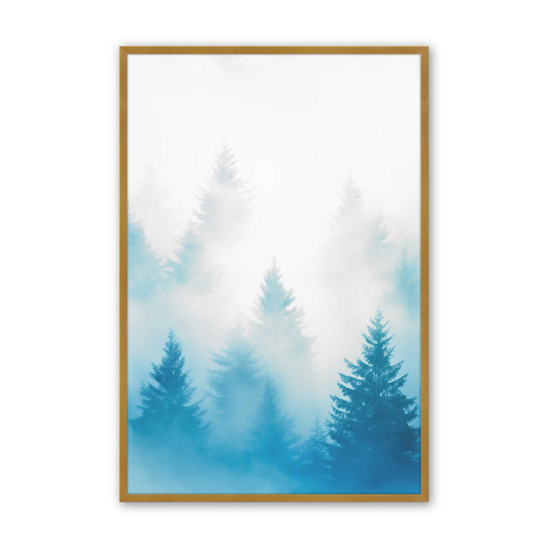 Frozen Echoes II, H 37,25 po x l 25,25 po, Cadre photo simple or poli
