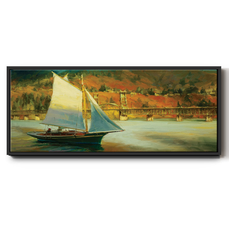 «Autumn Sail», reproduction sur toile, H 12 po x l 30 po x P 1,5 po, Noir