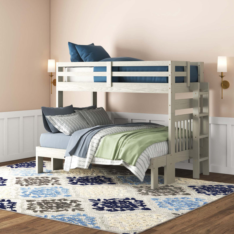 Ahmia Kids Twin Over Full Bunk Bed, Slate
