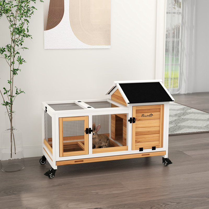 Weather Resistant Rabbit Hutch, Wood