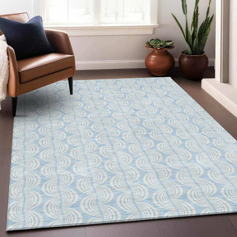 Tapis menthe intérieur / extérieur lavable à la machine Chayden ACN1056, Rectangle 2 pi 6 po x 3 pi 10 po