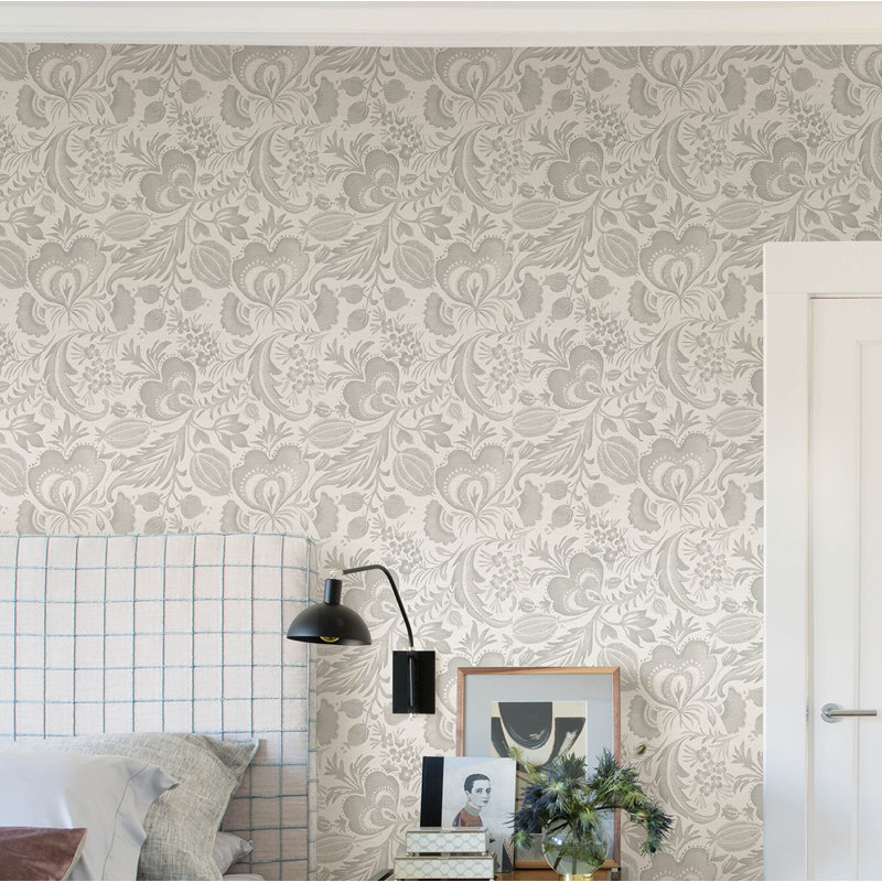 Rouleau de papier peint L 33 pi x l 20,5 po, gris