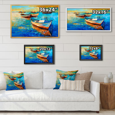 Bateaux en mer - Reproduction de photo sur toile
