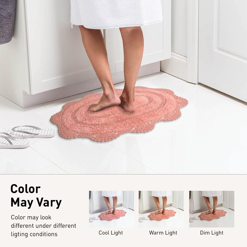 Tapis pour salle de bain Crouseville, Rosé