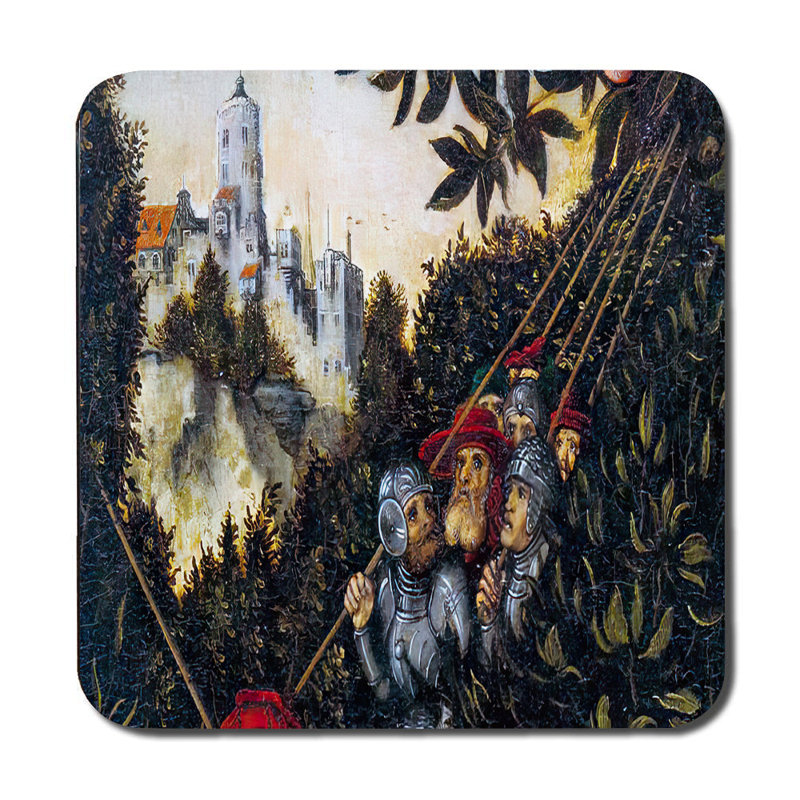 Medieval Knight Scene Placemat and Coaster Set for Dining Table