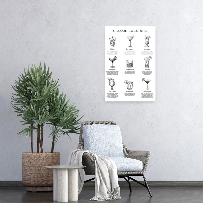 Classic Cocktail Classic Art contemporain, H 24 po x l 16 po