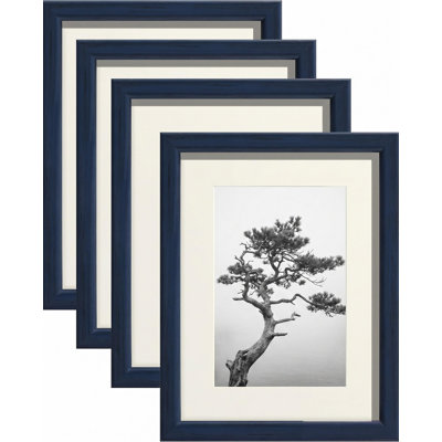 Gallery Wall Picture Frames Set with Mat, Semi-Tempered Glass