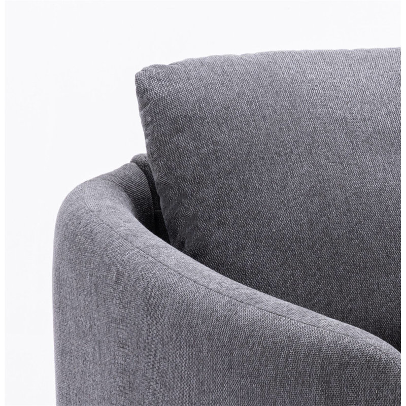 Chaise en lin gris yuina