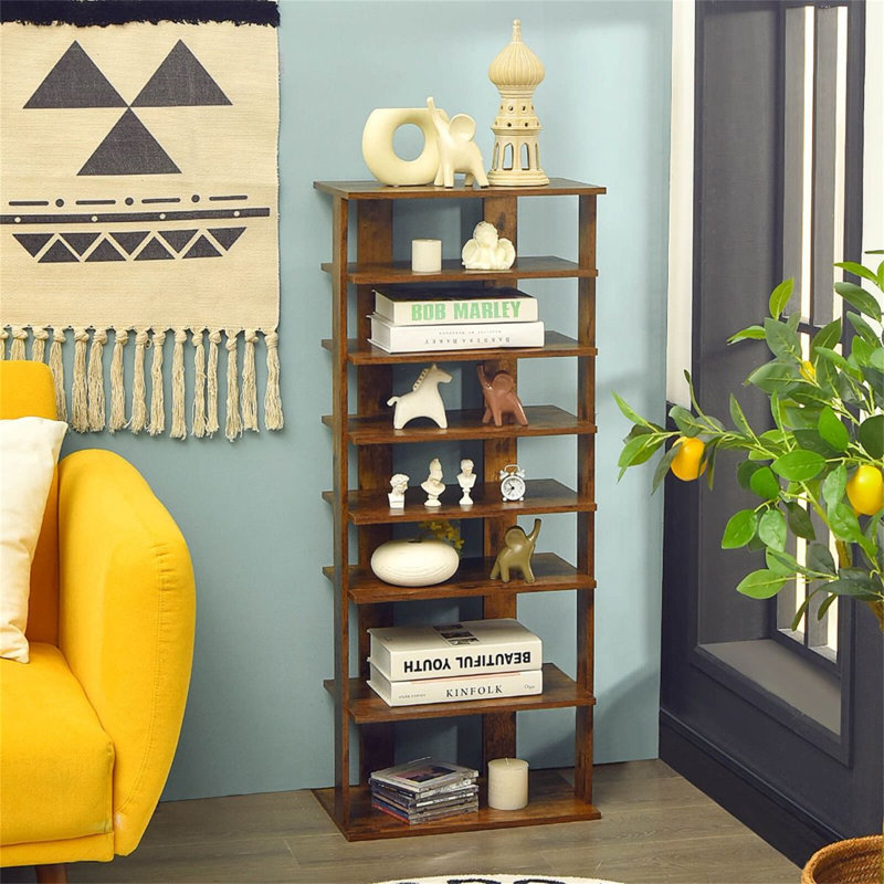 14 Pair Shoe Rack, Brown