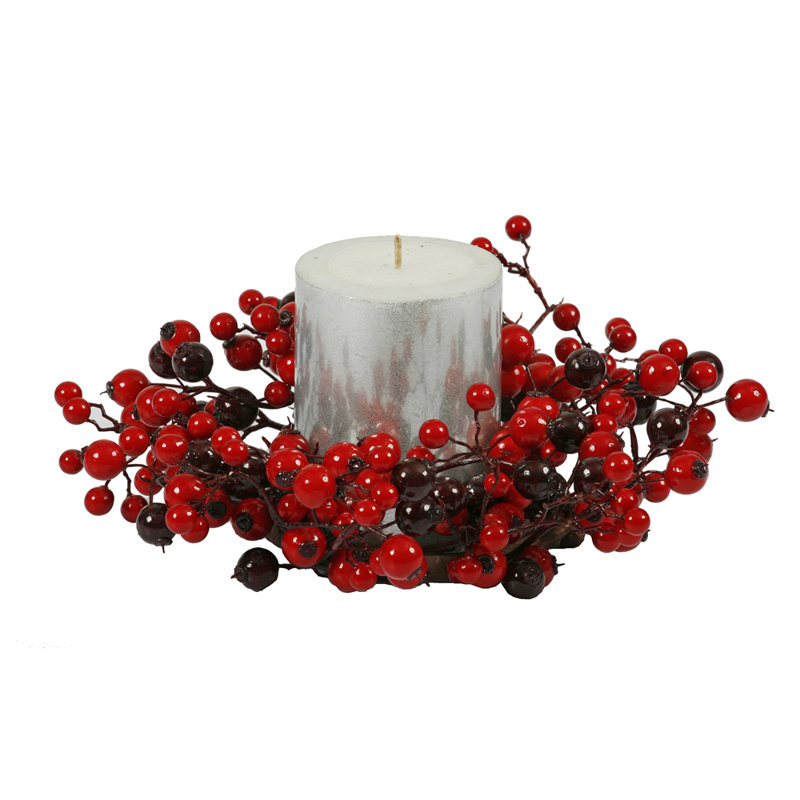 Anneau de bougie de Noël artificiel