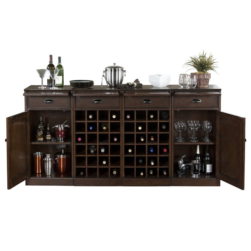 American Heritage Natalia 72'' Bar Cabinet & Reviews | Wayfair