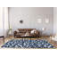 Tapis blanc / bleu marine / gris à imprimé animal-53963140