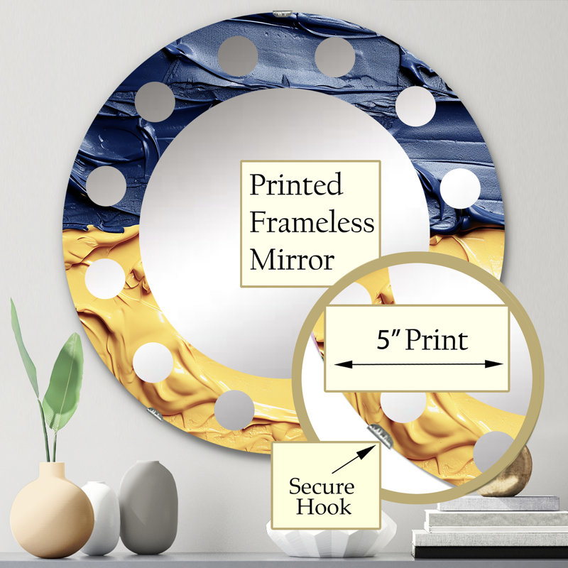 Miroir mural rond Nishida, 24 po x 24 po