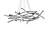 Divergence 9 - Light Aluminium Dimmable LED Modern Linear Chandelier