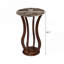 Table d'appoint ronde avec plateau en faux marbre-850406492
