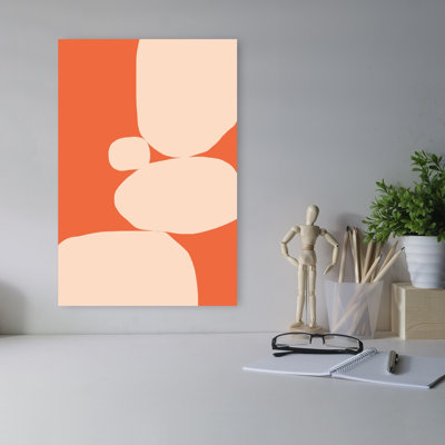 Warm Minimalist Forms Abstract Minimalist Modern Wall Art Print 1 Piece Wrapped Canvas Wall Art