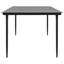 Rectangular Glass Top Dining Table with Steel Base