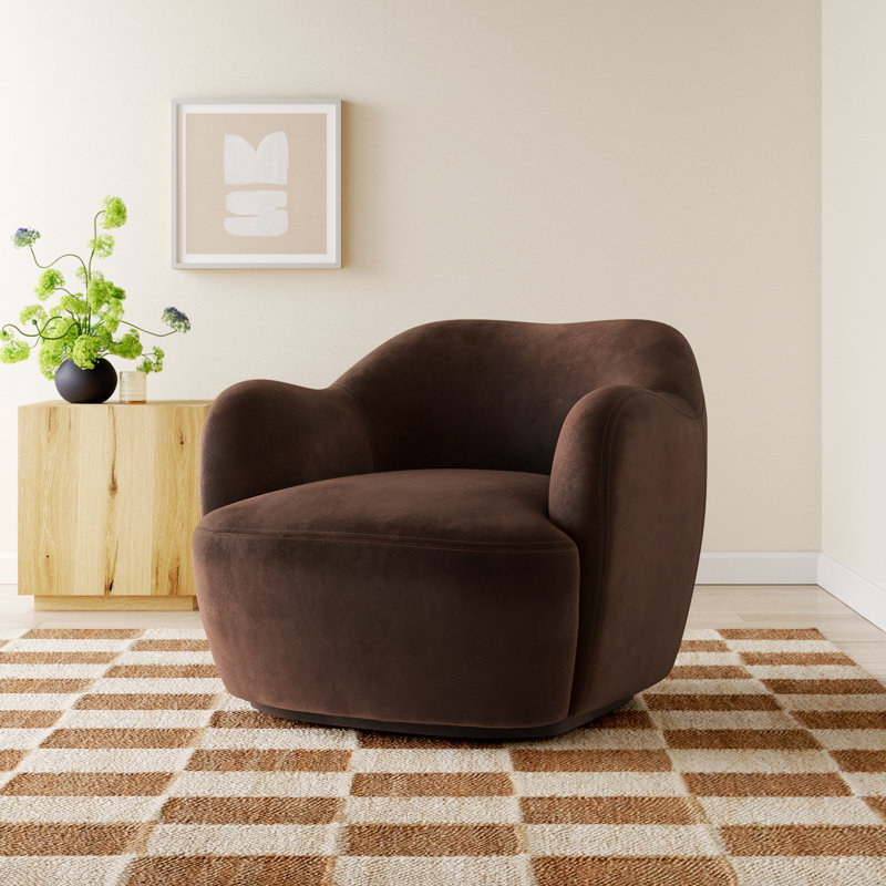 Alaska Upholstered Club Chair, Surrey Cocoa Velvet