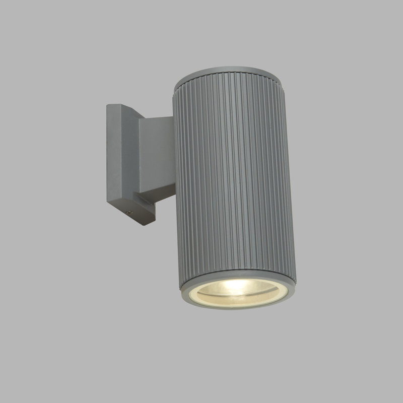 Cliburn 21.5cm H Outdoor Armed Sconce, Grey