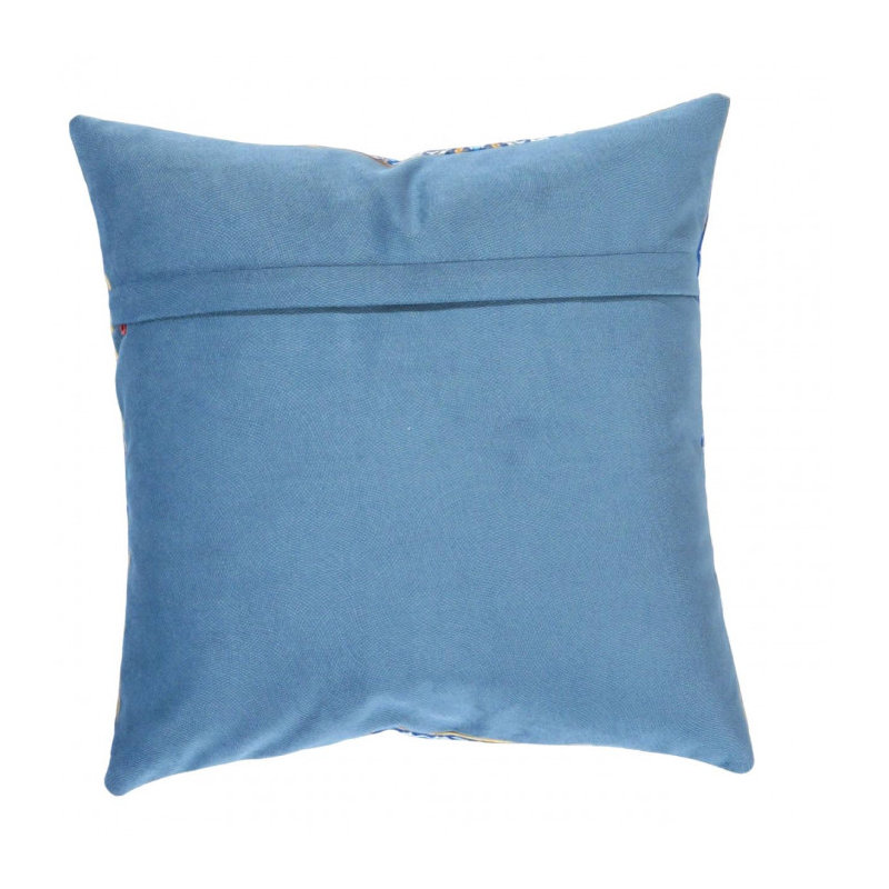Coussin décoratif en velours Pasargad 16 po x 16 po, Bleu clair