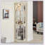 Armoire vitrée d'angle en verre pour salon, collection Antique et rangement pour bouteilles de vin avec éclairage inclus-546044975