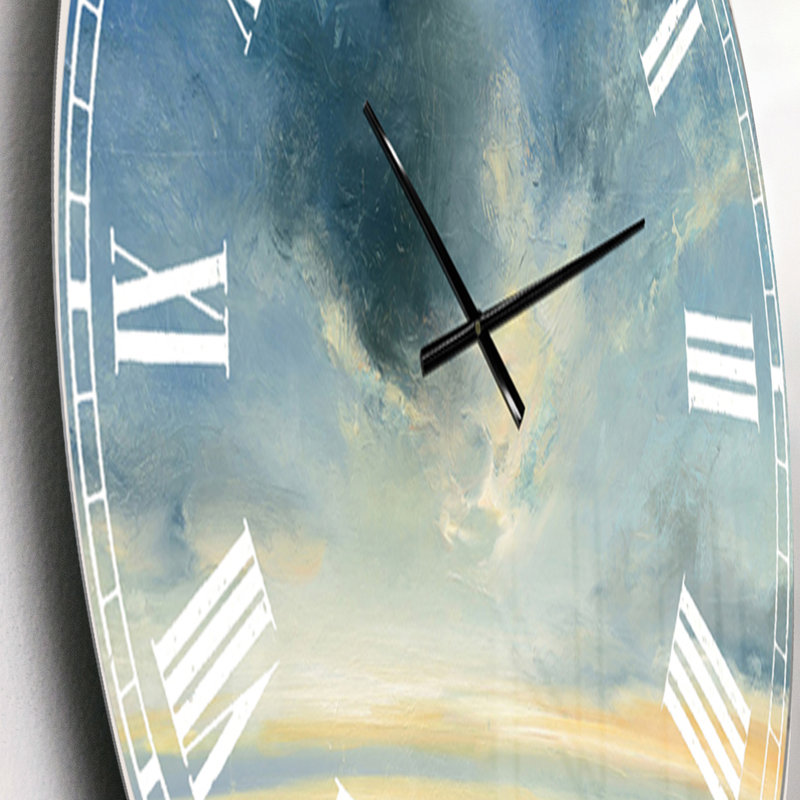 Blue Coastal Sunrise - Horloge murale traditionnelle, Petit