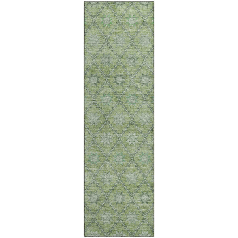 Premium Machine Washable Crestover AMF1858 Lattice Rug, Runner 2'3" x 7'6"