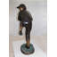 Amabilia Boy plays baseball Bronze Statue -  Size: 22"L x 12"W x 36"H.