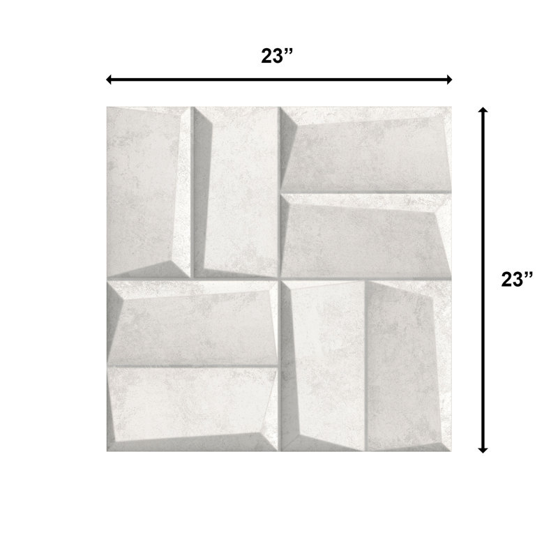 Panneau de tuiles murales en porcelaine 3D 23 "x 23" Block