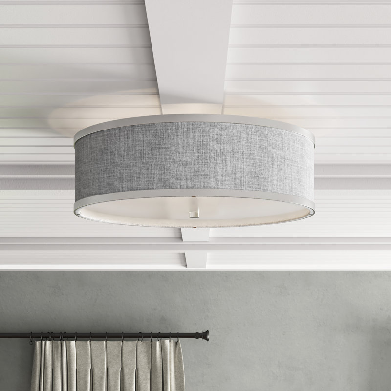Plafonnier semi-encastré 3 lumières Berthine, H 8 po x l 18 po x P 18 po