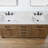 72" Quartz Double Bathroom Vanity Top with Sink（No Cabinet)