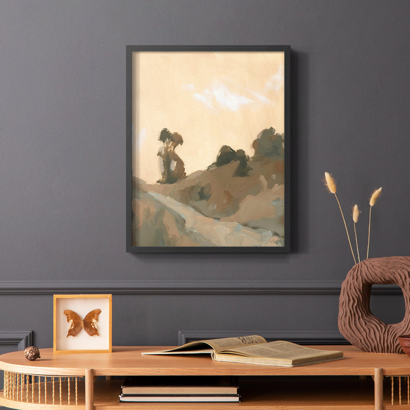 Reproduction encadrée Hillside Walking Path VI - bois massif, Noir, H 28 po x l 22 po
