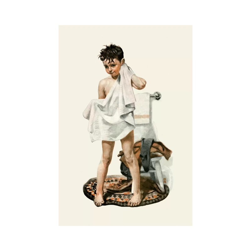 C-L-E-A-N by Norman Rockwell - Wrapped Canvas Painting, 66.04 cm H x 45.72 cm W x 1.91 cm D