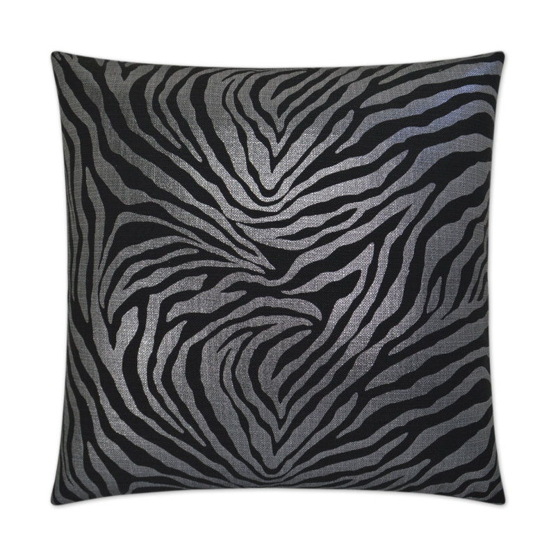 Zimbabwe Pillow Cover & Insert, Ebony Animal Print, Square 24"