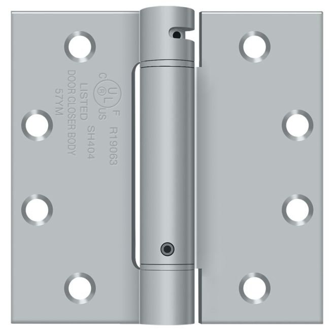 4.5" H x 4.5" W Steel Single Spring Door Hinge Deltana 