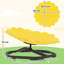 AIYAPLAY Kids Spinning Chair for Autism Flower Shaped Non-Slip Base Yellow