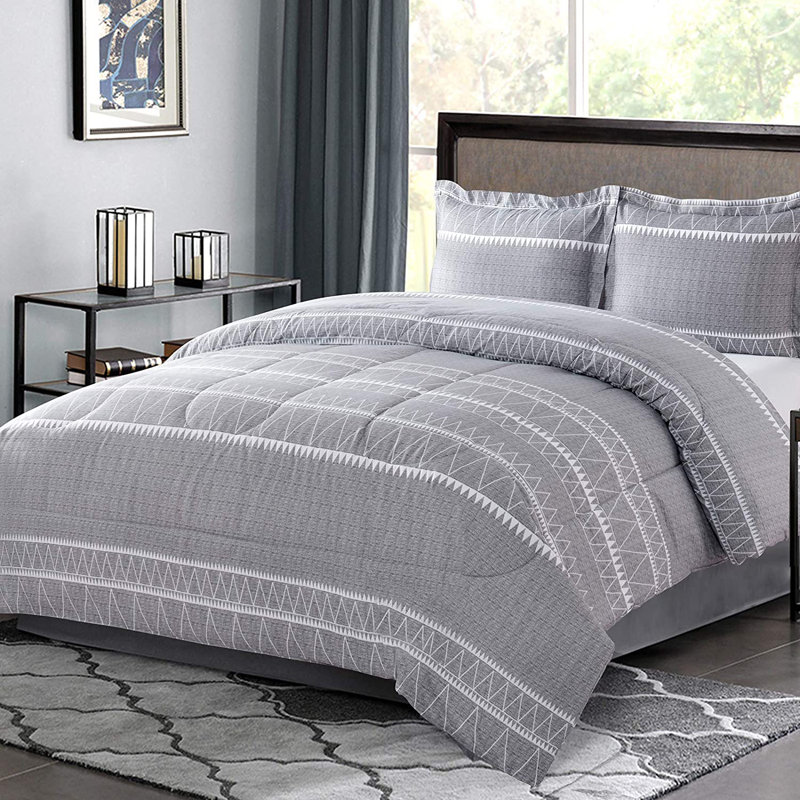 Comforter, Black Abstract, Twin Comforter + 1 Standard Sham