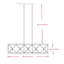 Luminaire suspendu 5 lumières Tes