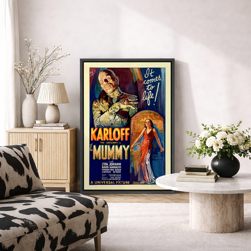 «The Mummy Classic Horror», affiche de film, images de film universel rétro, impression sur toile encadrée