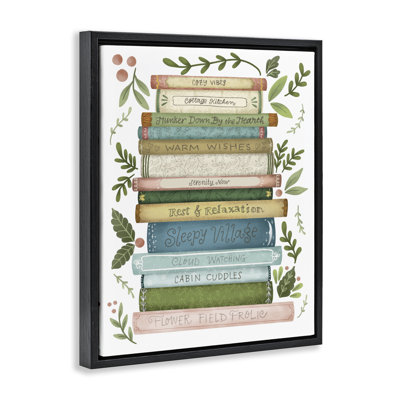 Cadre flottant Cozy Books At The Cottage, design par Giao Williams