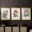 Mélange de fleurs roses IV - impression sur mesure encadrée de qualité supérieure - 3 pièces-249581766-249581762