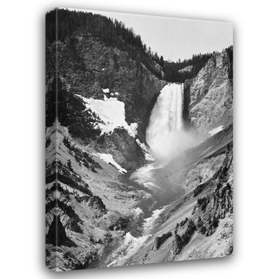  Adams, Ansel Gallery Wrapped Canvas Art Titled: Yellowstone Falls, Yellowstone National Park, Wyoming. ca. 1941-1942