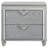 Veronica 2-Drawer Nightstand Light Silver