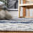 Vermont Hand Woven Wool/Cotton Geometric Rug in Ivory/Blue-1451448148