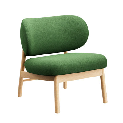Chaise d'appoint rembourrée en bois