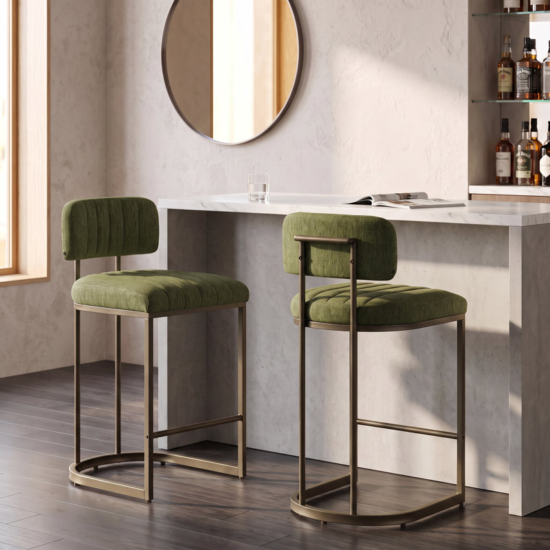 Tabouret de bar moderne 35 po, Vert