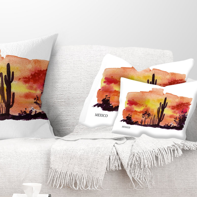 Coussin Cityscape Mexico, Rectangulaire, 12 po x 20 po