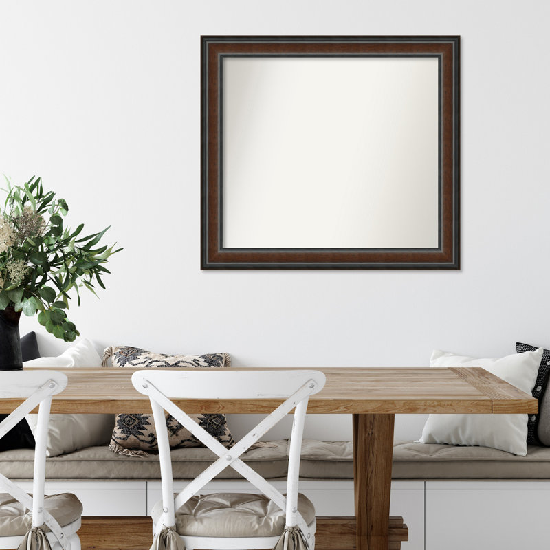 Halcott Solid Wood Rectangle Wall Mirror, 31" H x 28" W