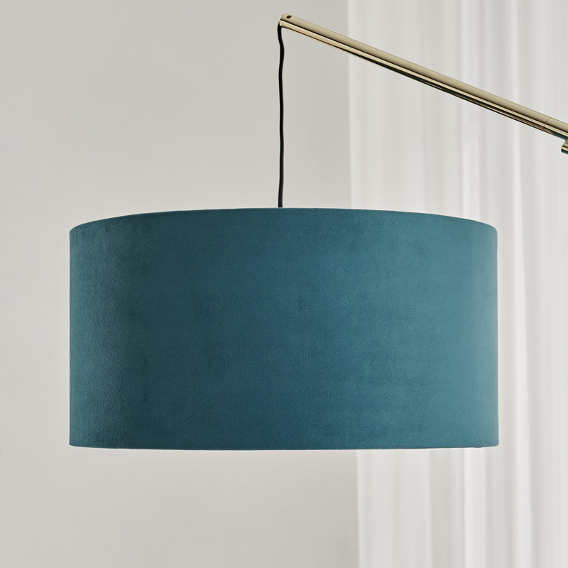 Berngard Arc Floor Lamp - Velvet, Marble, Metal Chic Vintage Style, Modern Design