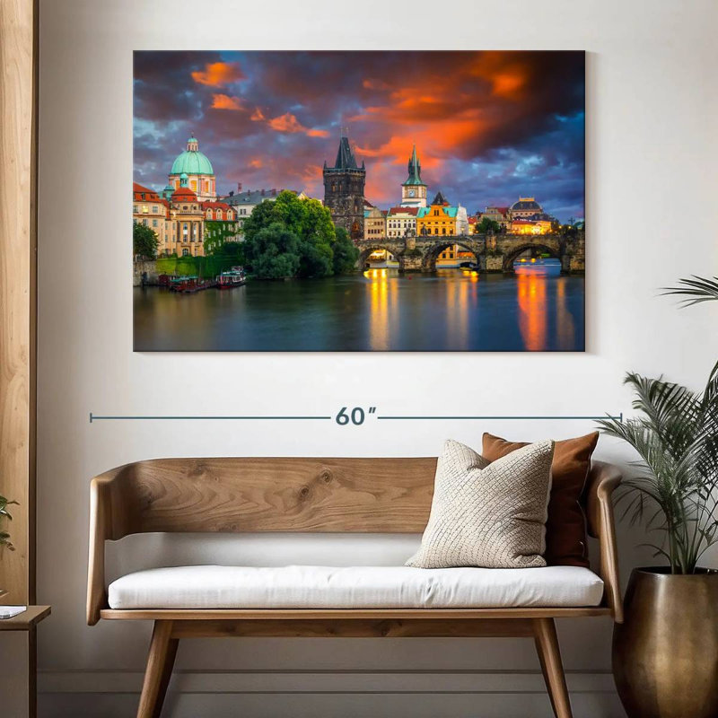 Lilie Vltava Charles Bridge, 34" H x 51" W